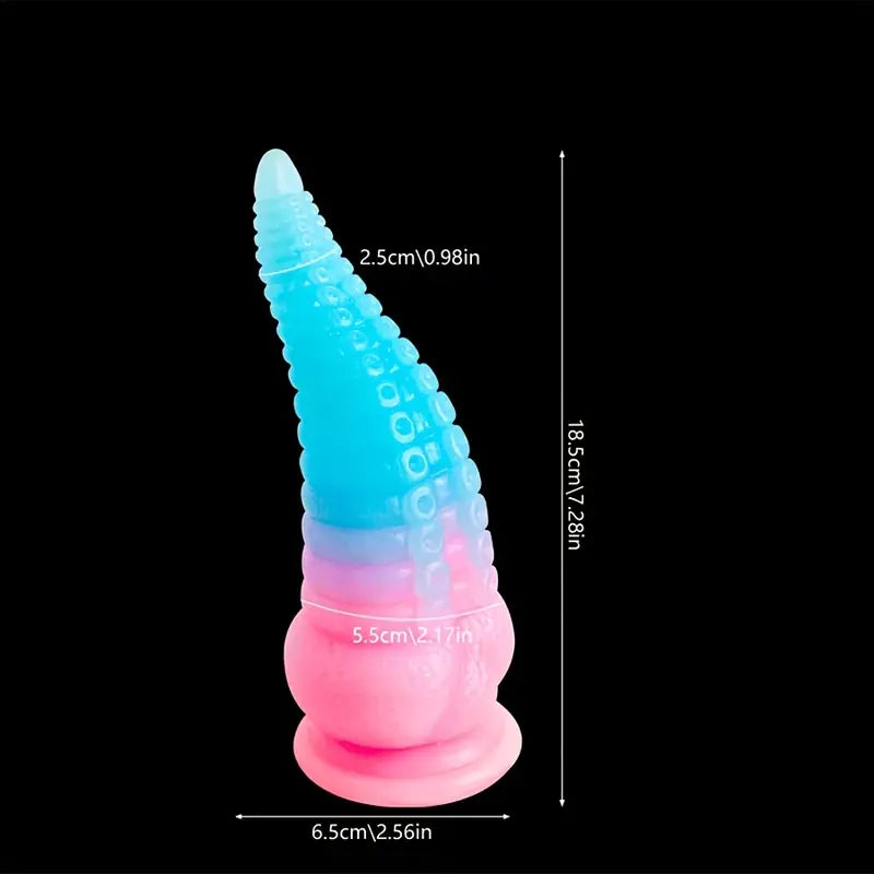 SM Shaped Luminous Anal Plug Silicone BDSM Sex Toy For Men Women