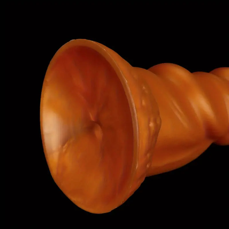 Tapered Thread Silicone Butt Plug With Suction Cup Texture Stimulation