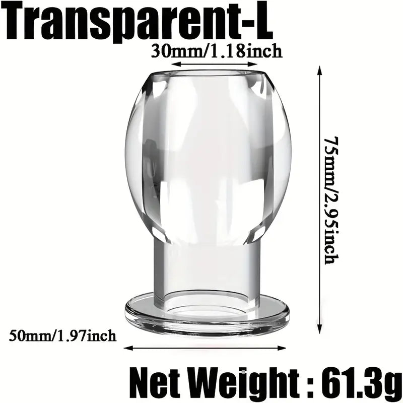 Hollow Voyeur Device Male Female Butt Plug Anus Extension Sex Toy