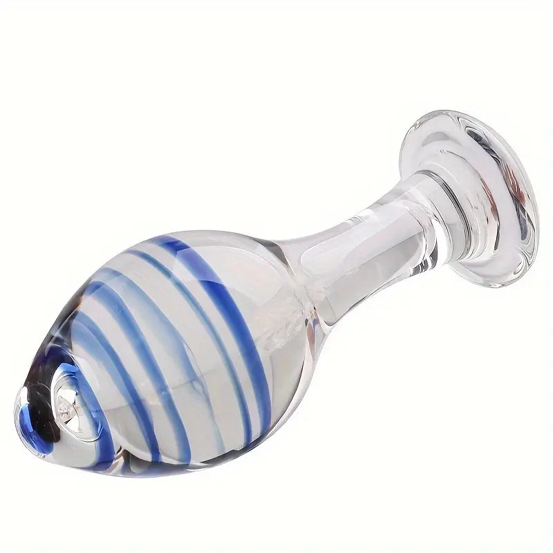 Glass Anal Plug Female Sex Toy Bead Prostate Massage Crystal Dildo