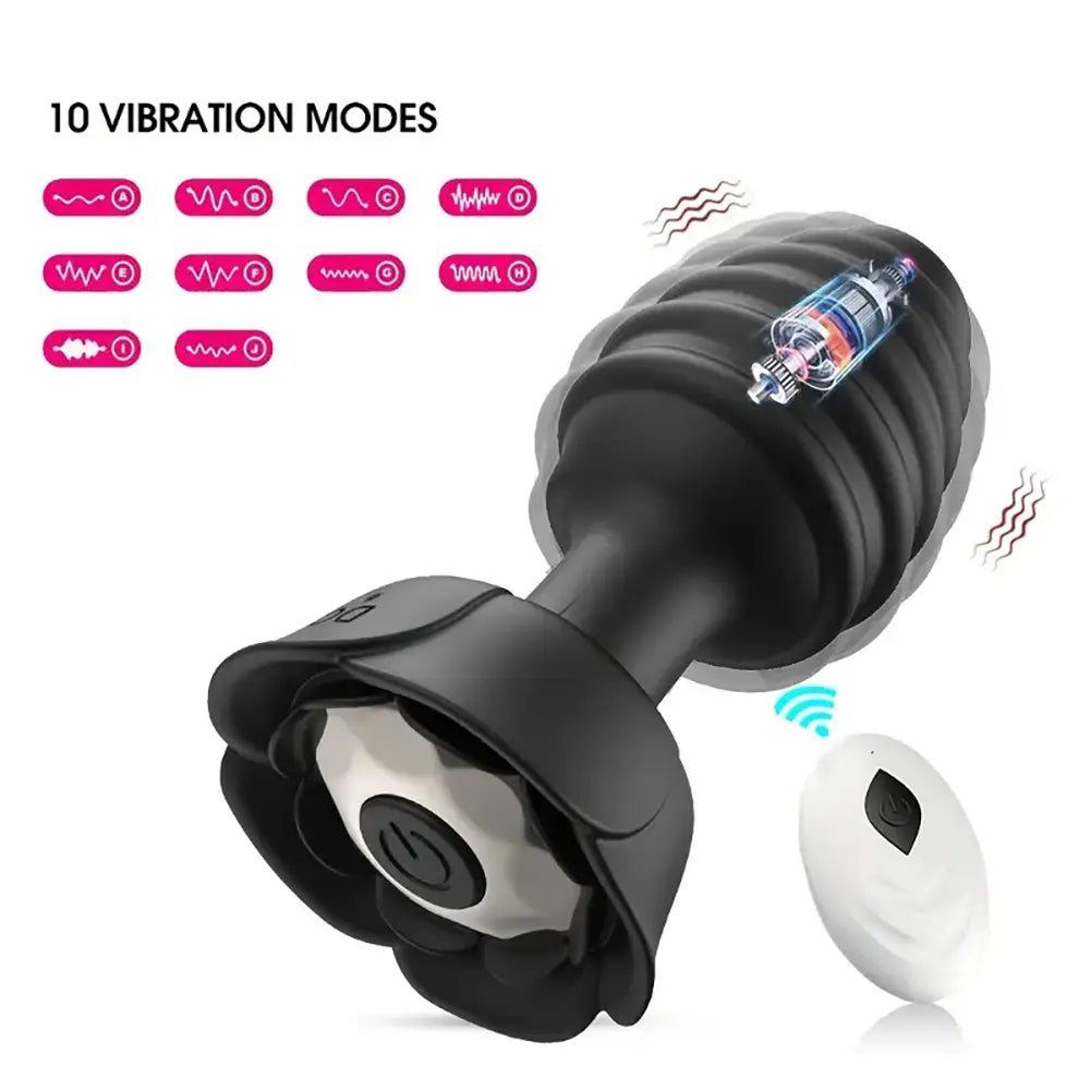 Vibrating Anal Plug Wearing Flirting Vibration Masturbator For Prostate