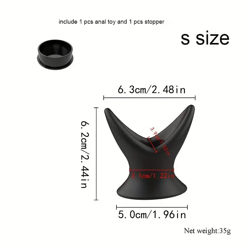 Silicone Hollow Anal Butt Plug Enema Cleaner Expansion Anal Dilator