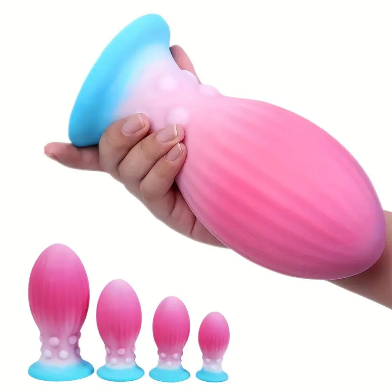 Bright Color Unisex Soft Silicone Anal Plug Toy Anus Dilator Massager