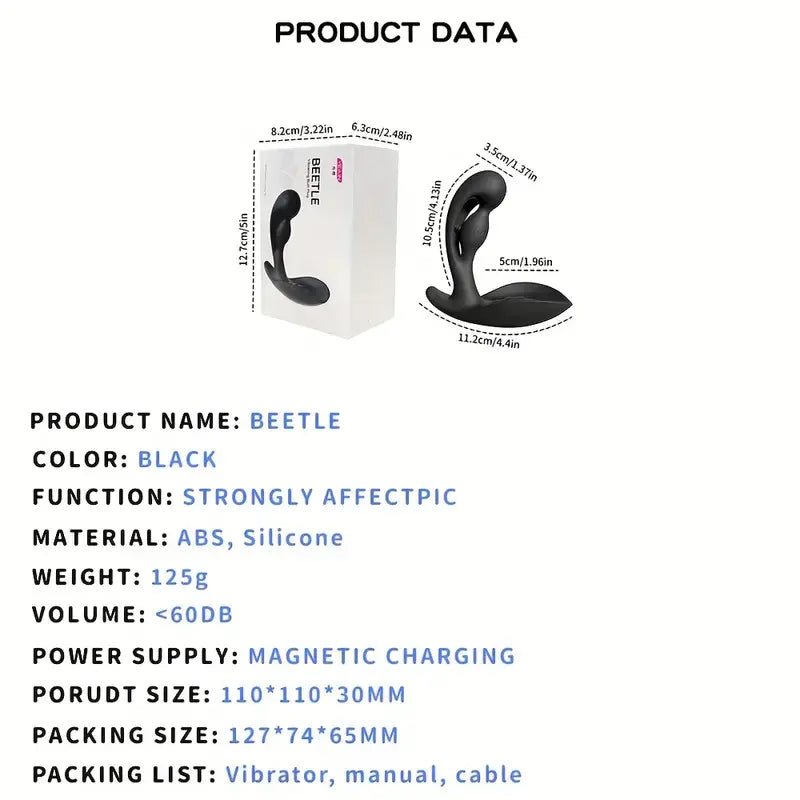 Male Prostate Massager Anal Plug Vibrator Protective Exercise Testicle