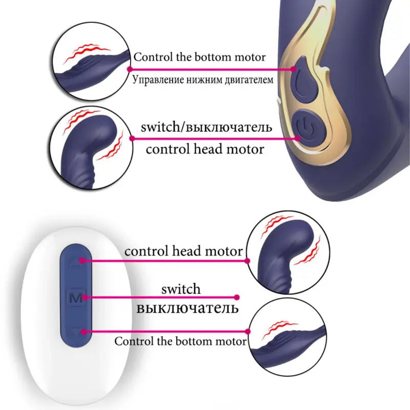 Portable Masturbator Anal Plug Vibrating Prostate Massager Butt Plug