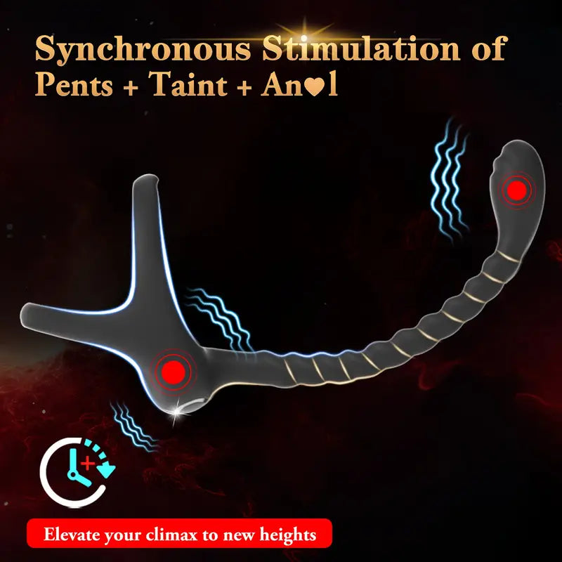 4-in-1 Prostate Massager For Men Multifunctional Anal Toy With Vibrating Ring