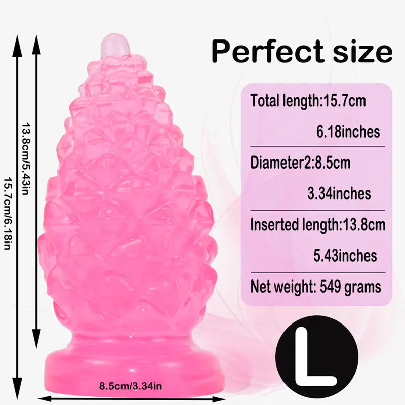 Silicone Pine Cone Shaped Butt Plug Anal Training Toy G Spot Stimulator
