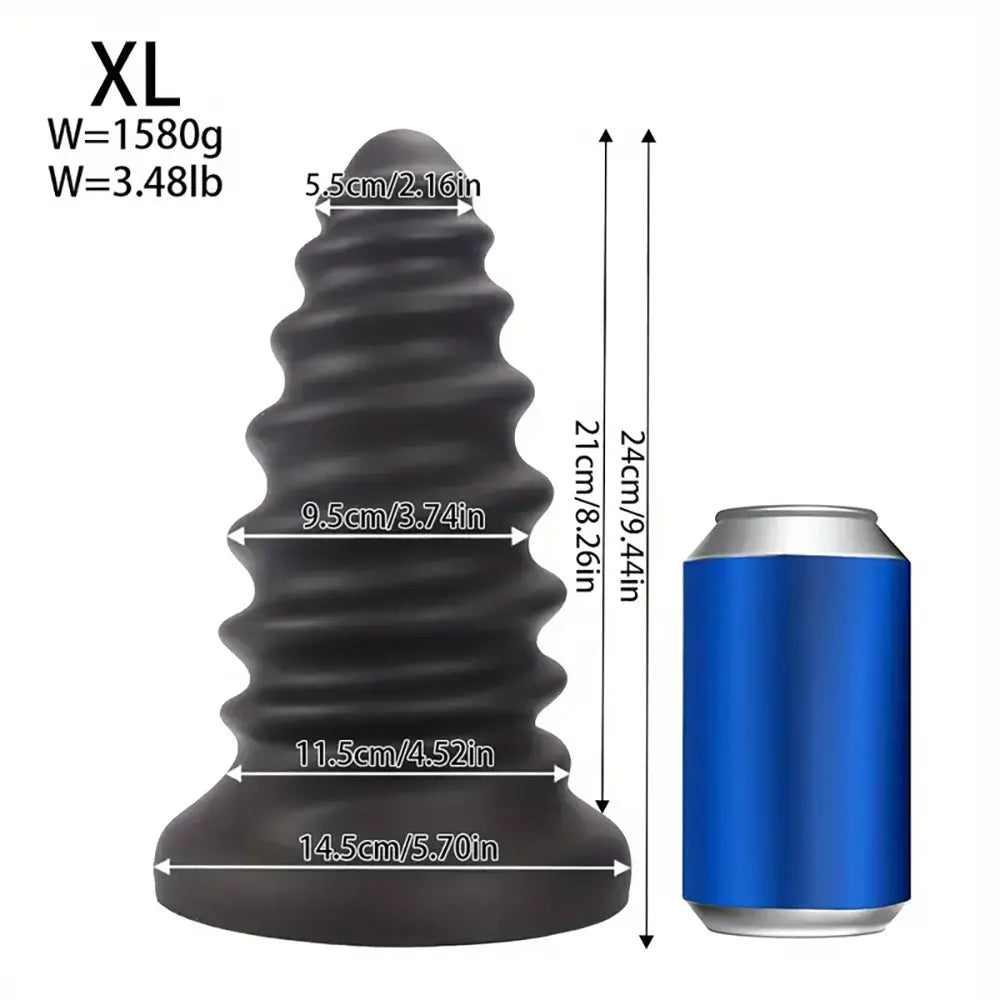 PVC Threaded Screw Anal Plug Large Novelty Fun Backdoor Anus Plug