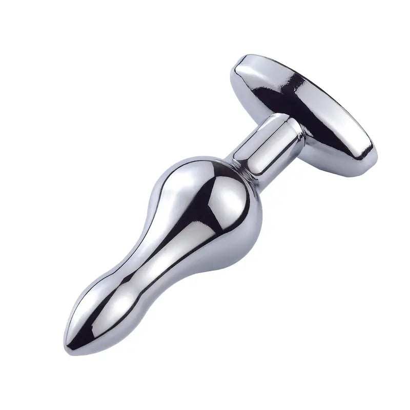 Metal Outdoor Jewel Base Butt Plug Sex Massager G-point Sex Toy Dildo