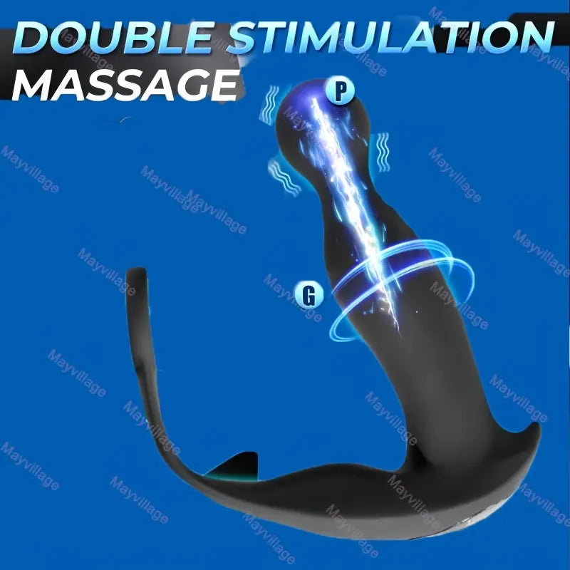 Anal Vibrator Ring 9 Wiggling Swing Vibrating Beads Prostate Vibrator