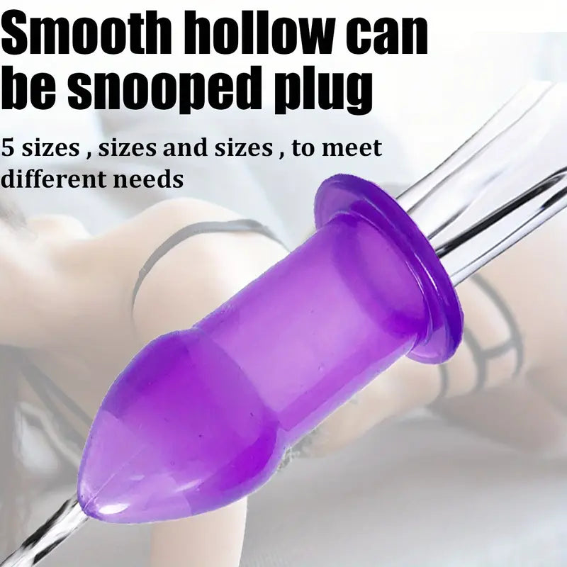 5-Piece Set Hollow Bullet-Shaped Anal Plugs Finger Anal Dilators