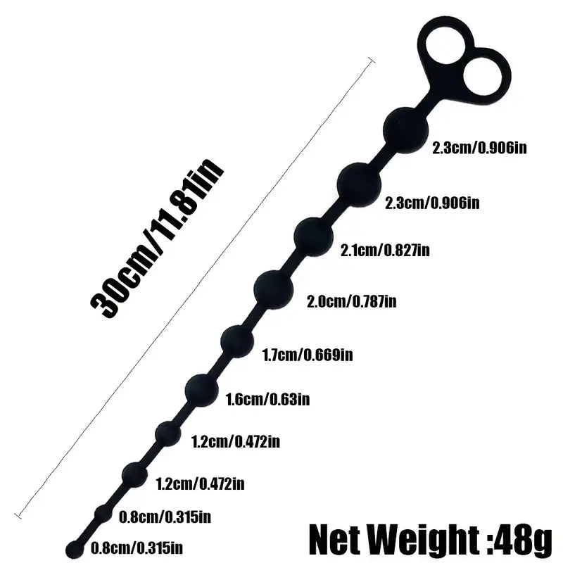 Super Long Silicone Butt Plug Multiple Types Backyard Pulling Bead