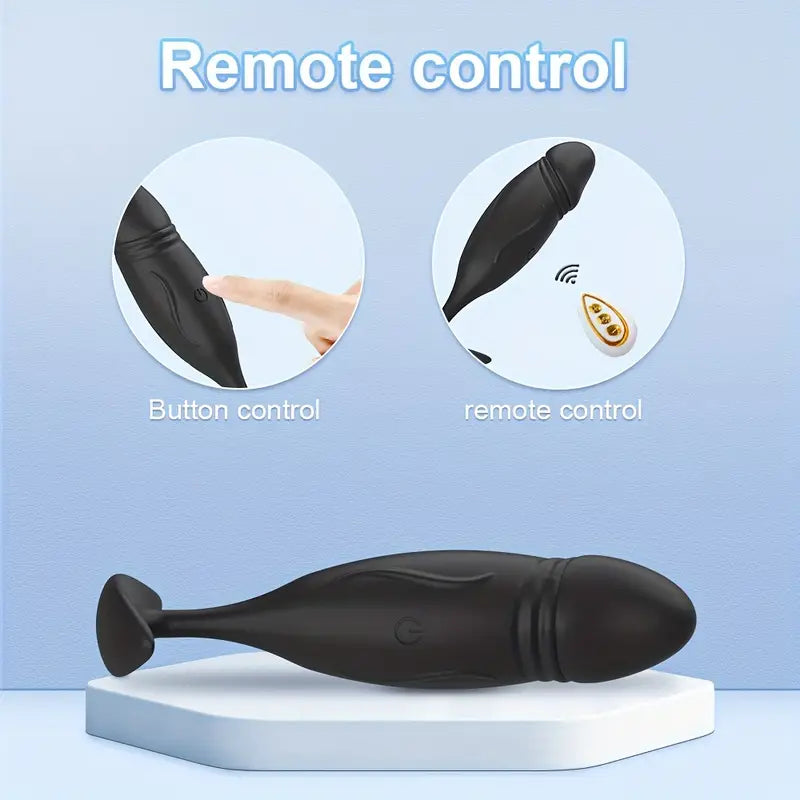 Vibrating Butt Plug Flexible Silicone 10 Vibration Modes Bullet Vibrator