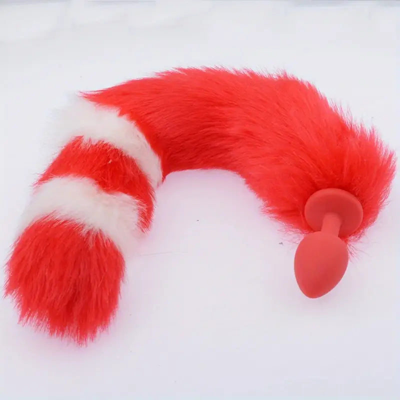 Fur Anal Fox Tail Metal Heads Butt Plug Adult Game Insert Stopper Set