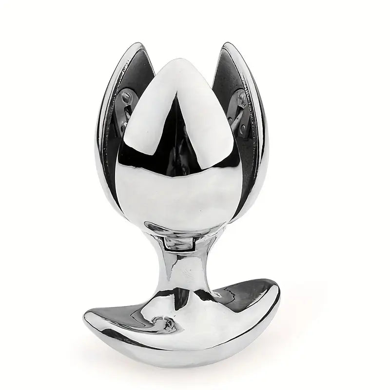 New Metal Butt Anal Chastity Lock Open Close Butt Plug For Women SM