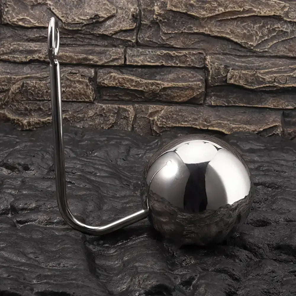 Large Stainless Steel Big Ball Anal Hook SM Sex Bondage Prostate Ball