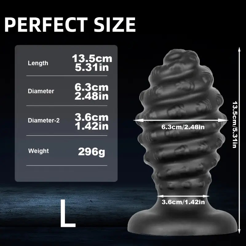 Conch-Shaped Silicone Anal Plug Unisex G-Spot Expandable Butt Sex Toy