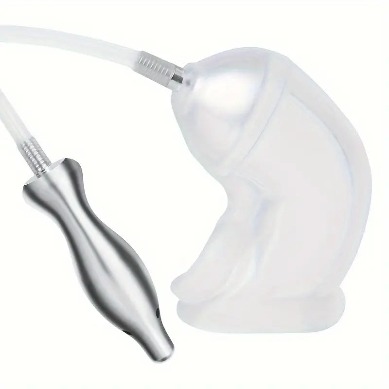 Stainless Steel Dilator Expander Metal Penis Sleeve Anal Butt Enema Plug