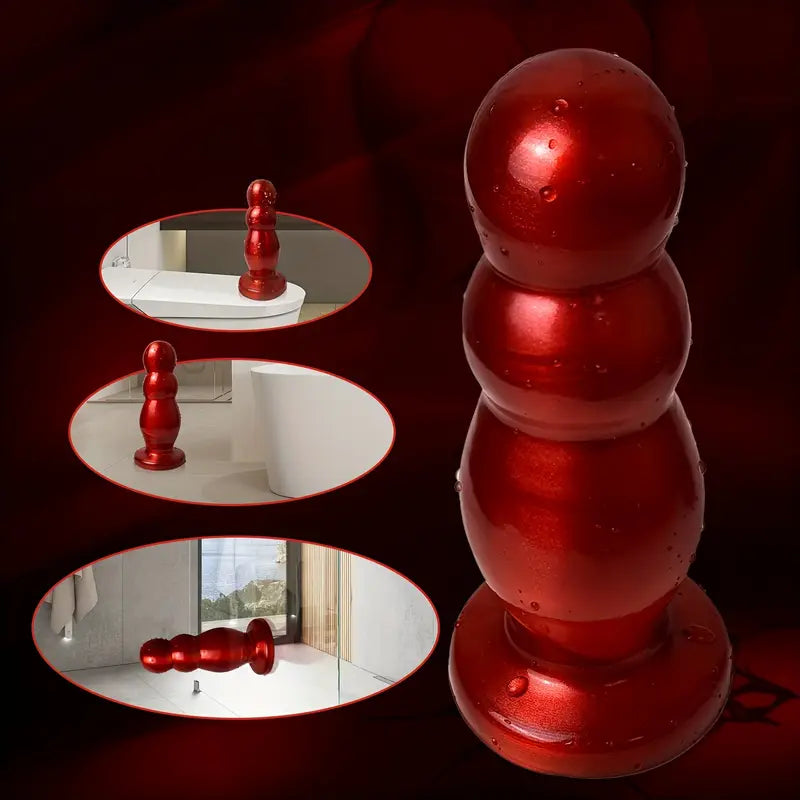 6.6in Large Anal Beads Butt Plug with 3 Balls Anal Dildo With Suction Cup