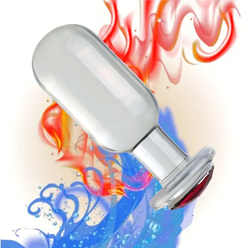 Crystal Glass Anal Plug With Luxury Jewelry Butt Plug Fetish Anus Stimulation