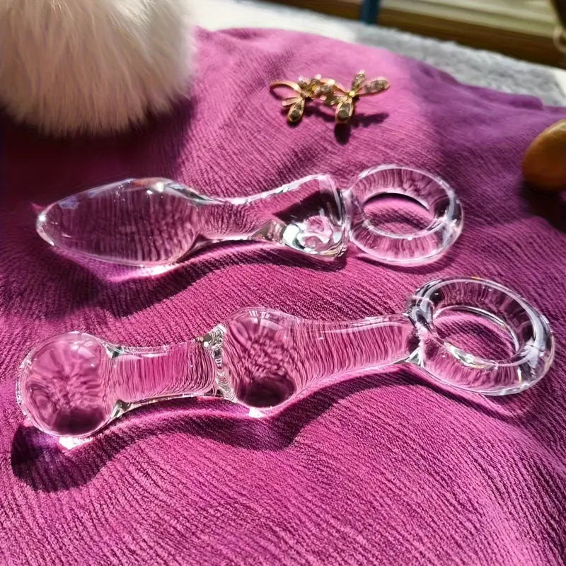 Anal Expander Butt Plug Transparent Crystal Glass Anal Plug For Couple