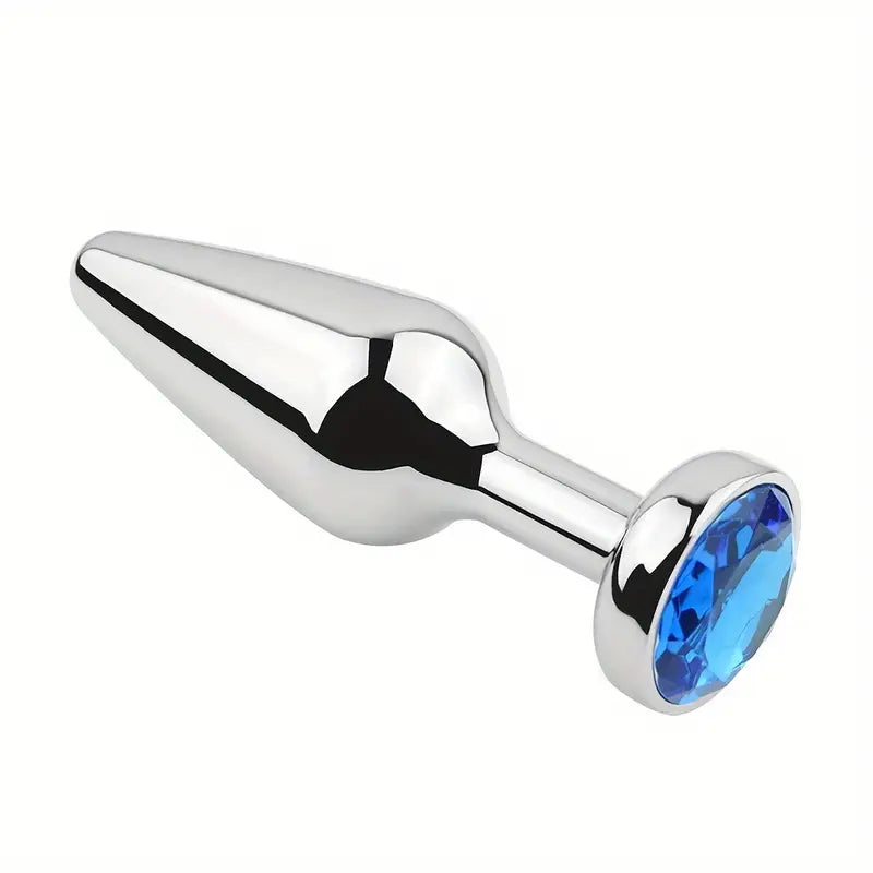 Gem Base Metal Anal Plug Ass G-Spot Masturbation Tool Sex Massager