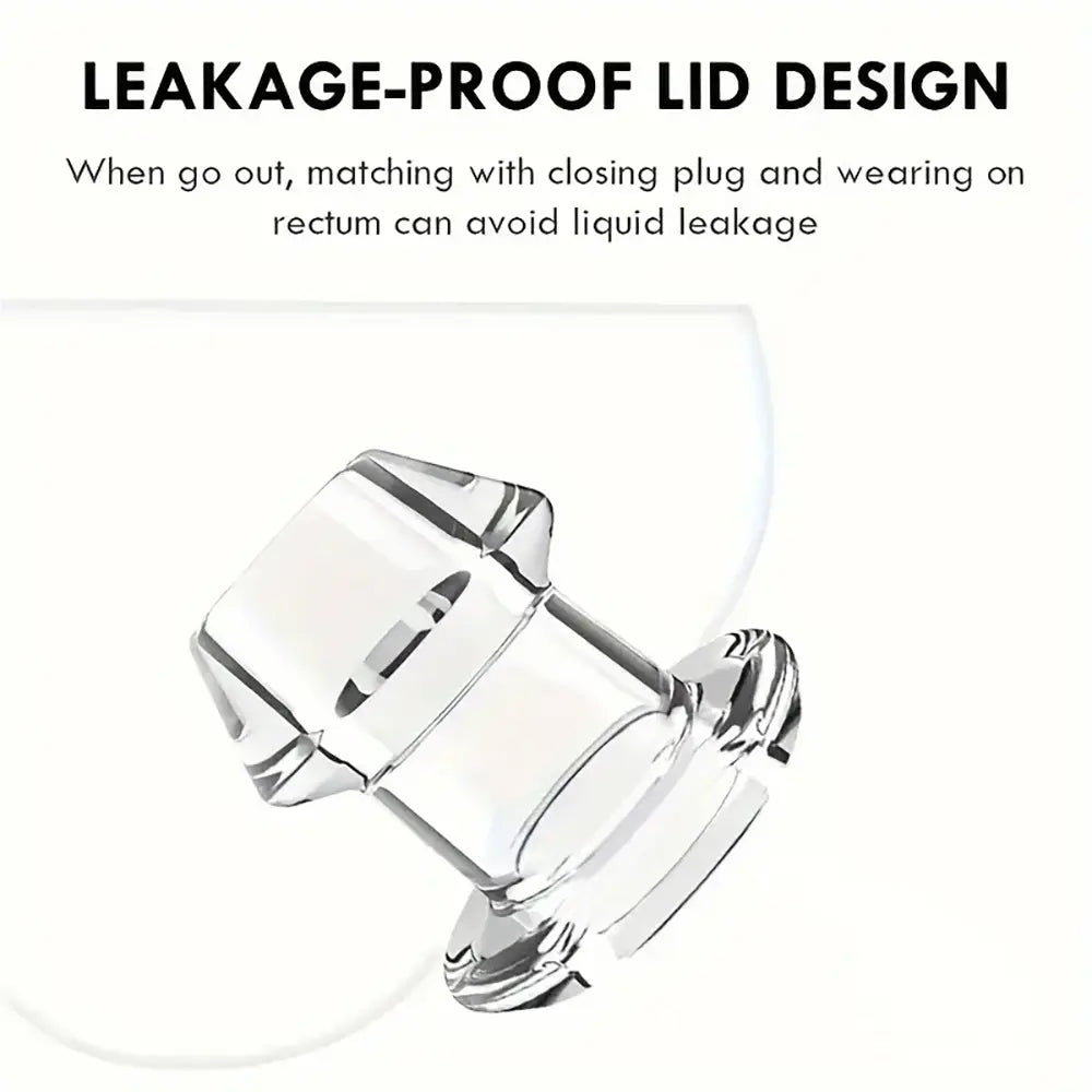 Transparent Back Chamber Anal Plug Enema and Anal Cleaning Dilator