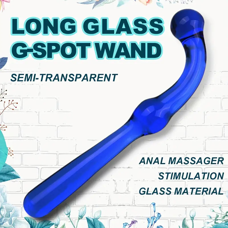 Premium Glass G-Spot Wand 7.6" Anal Prostate Massager Adult Sex Toy