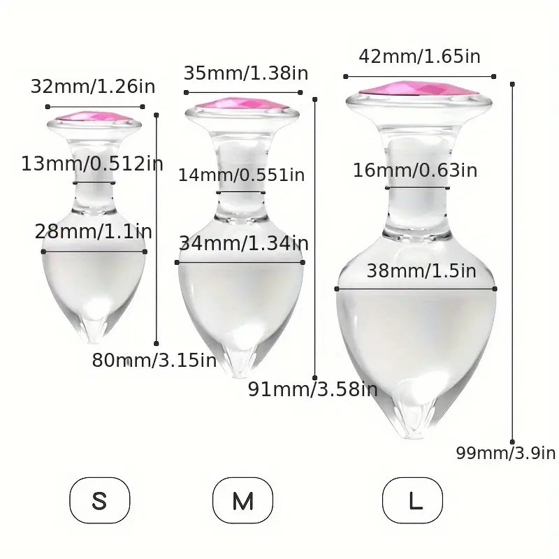 Crystal Non-Metal Anal Plugs For Anal Expansion Outing Crystal Anal Toy