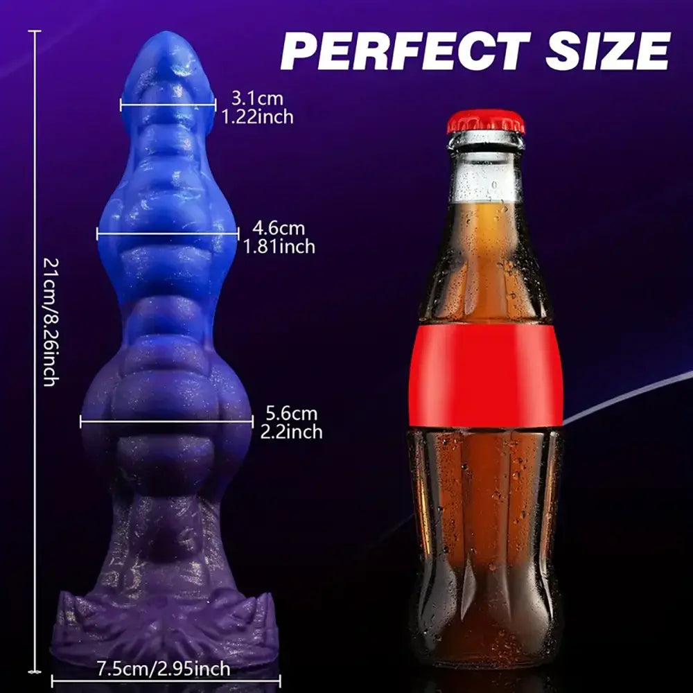 Large Silicone Anal Plug Simulated Dog Dick Knotted Butt Plug