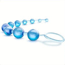 12inch Smooth & Seamless Anal Beads Body-Safe Graduated Blue Beads