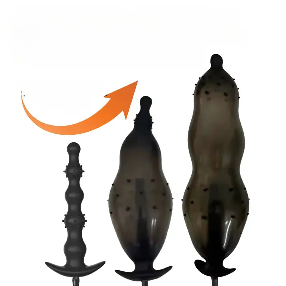 Inflatable Anal Plug With Beads For Anal Expansion Dilator With Beads