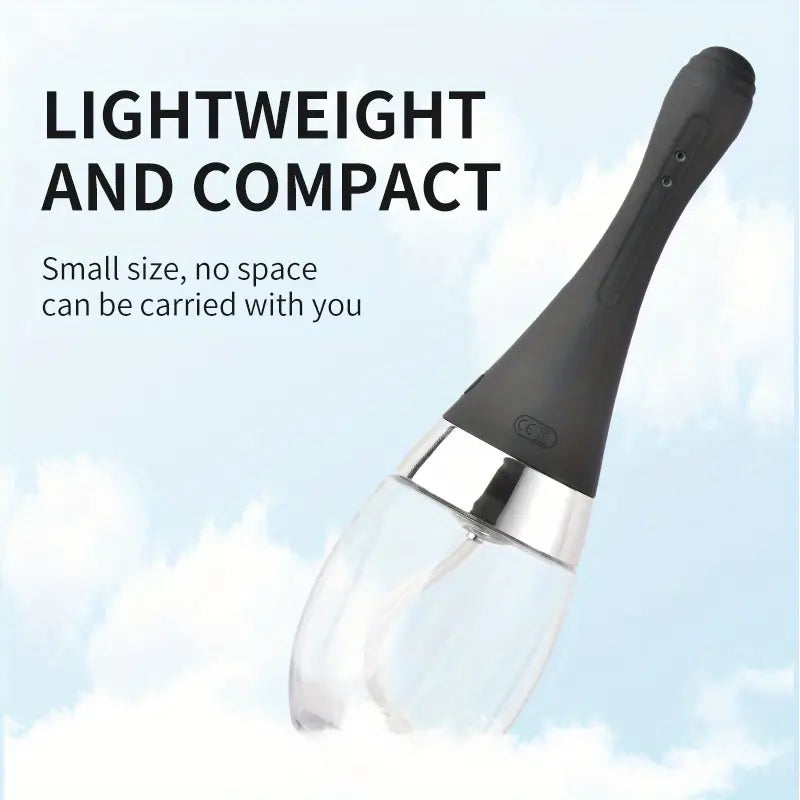 Ergonomic Pink Enema Bulb Textured Grip 3-Level Adjustable Anal Irrigator