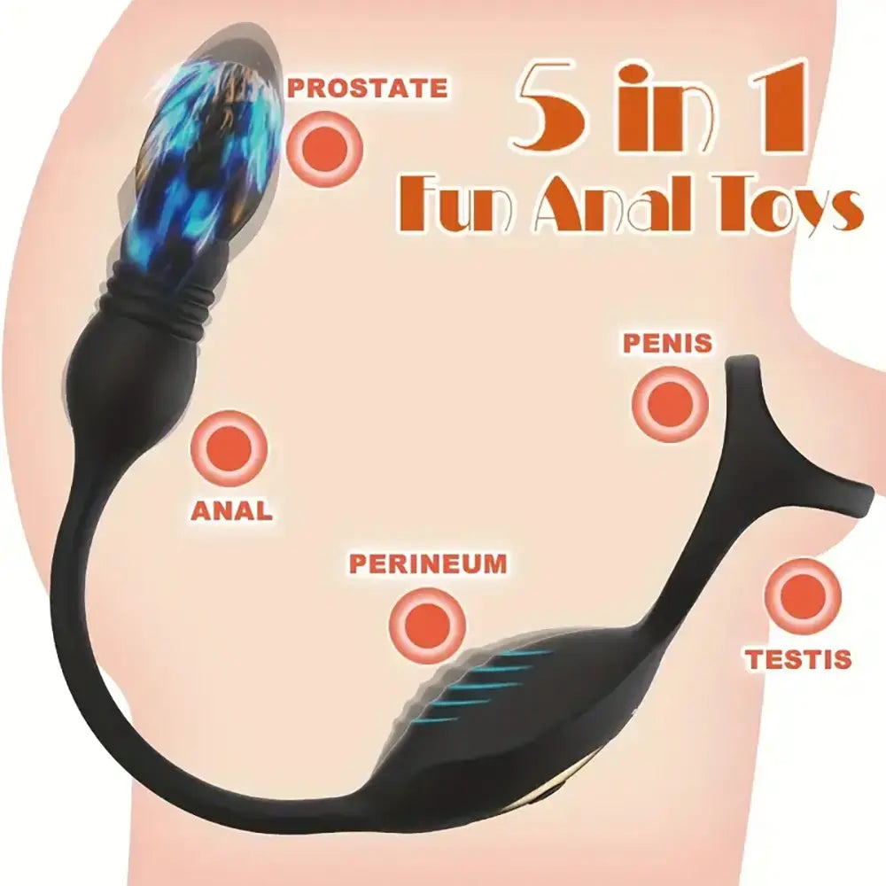 Thrusting Prostate Massager Remote Control Vibrator Perineal Massager