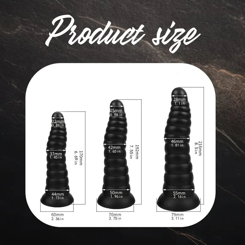 Super Large Anal Plug With Suction Cup PVC Soft Flexible Anal Toy