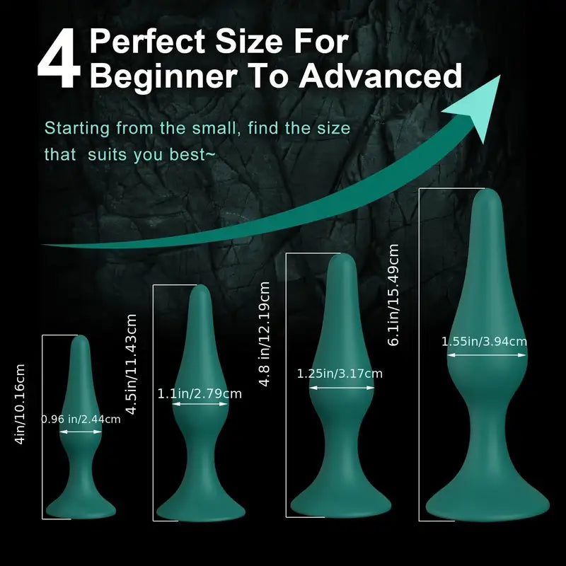 4pcs Anal Plug Training Anal Dildos Anal Prostate Vaginal G-Spot Sex Toy