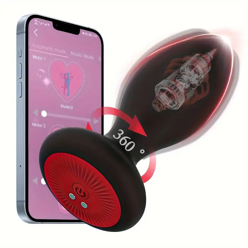 Vibrating Butt Plug With App Control 10 Vibrating 6 Rotation Modes Anal Plug