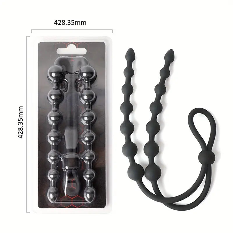 Silicone Anal Beads Butt Plug Sex Toy Beaded Constriction Cock Ring