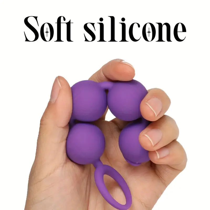 4 Beads Silicone Anal Plug With Pull Tab Anal Beads Anal Expander