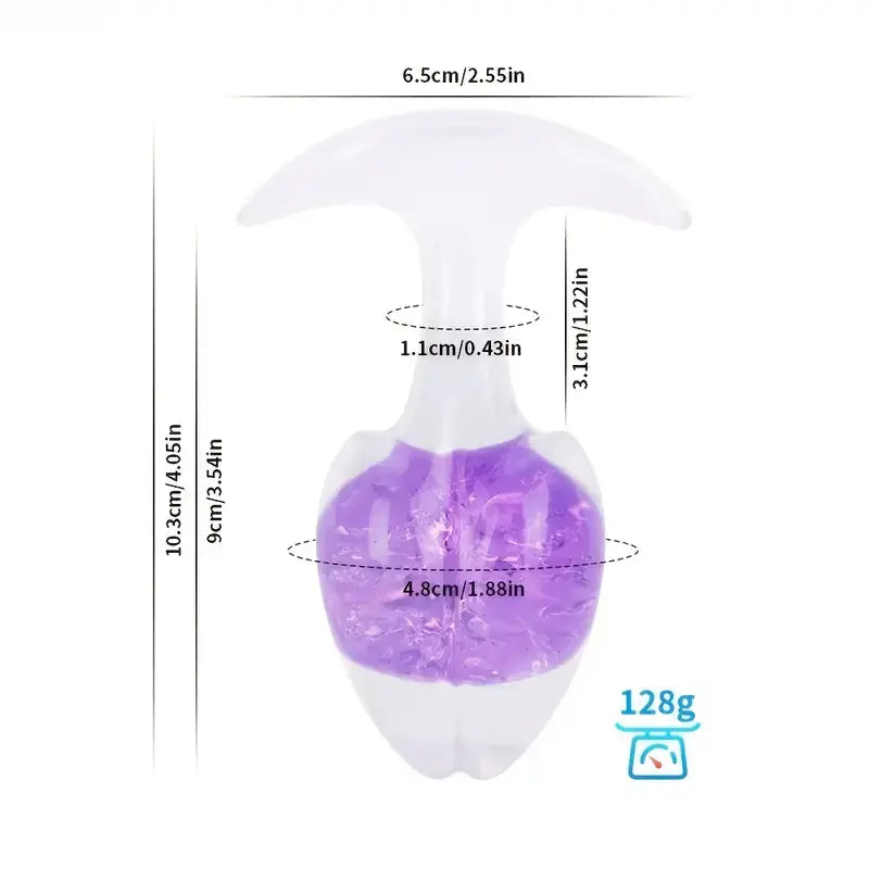 Realistic Anal Plug Liquid Silicone Enhanced Pleasure 4.09in Butt Plug