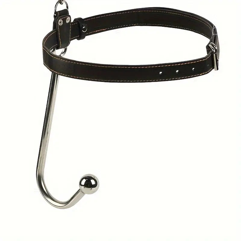 2pcs/set New Sex Backhand Back Gag With Anal Hooks SM Leather Bondage