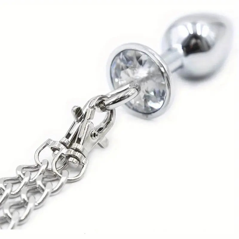 Handcuffs Anal Plug Butt BDSM Bondage Toy Anal Plug with Handcuffs