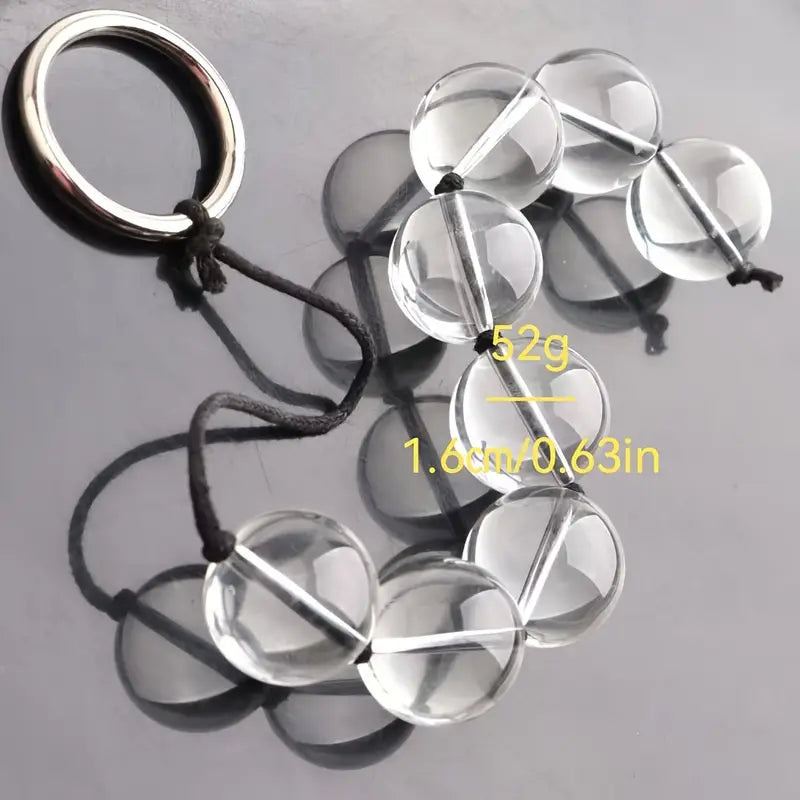 Crystal Glass Bead Anal Plug For Men Women Adult Sex Toy Beginners