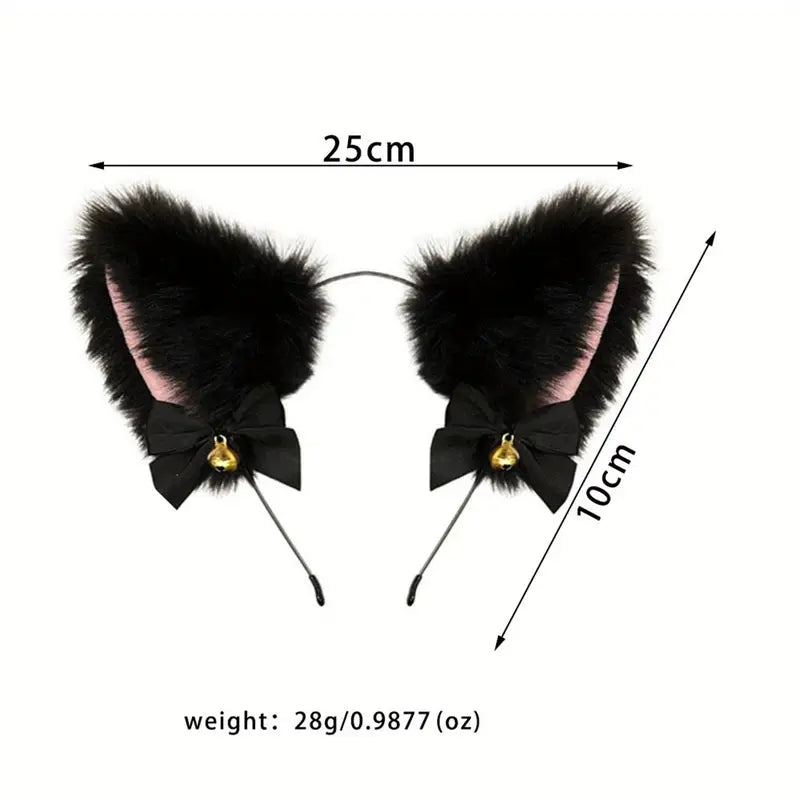 Cat Ears Headband Cute Fox Tail Plug Tail With Small Butt Plug Nipple Clamp