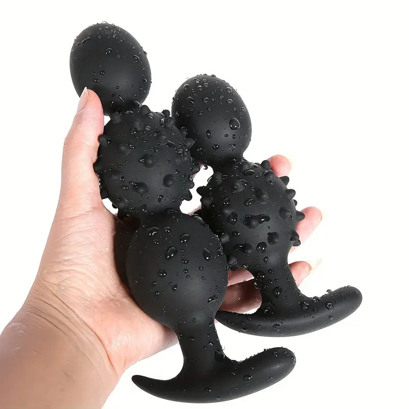 Unisex Built-in Ball Anal Plug Toy Stimulating Massager For Men