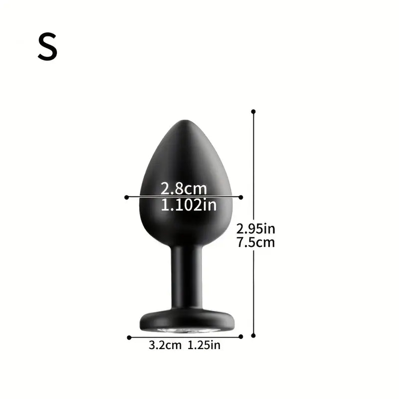 Diamond Bottom Silicone Anal Plug Butt Anal G-Spot Sex Stimulator