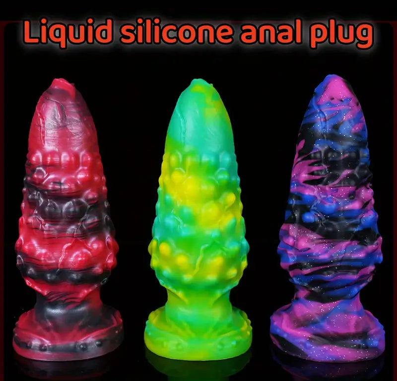 Unisex Soft Silicone Anal Plug With Suction Cup Anus Dilator Massager