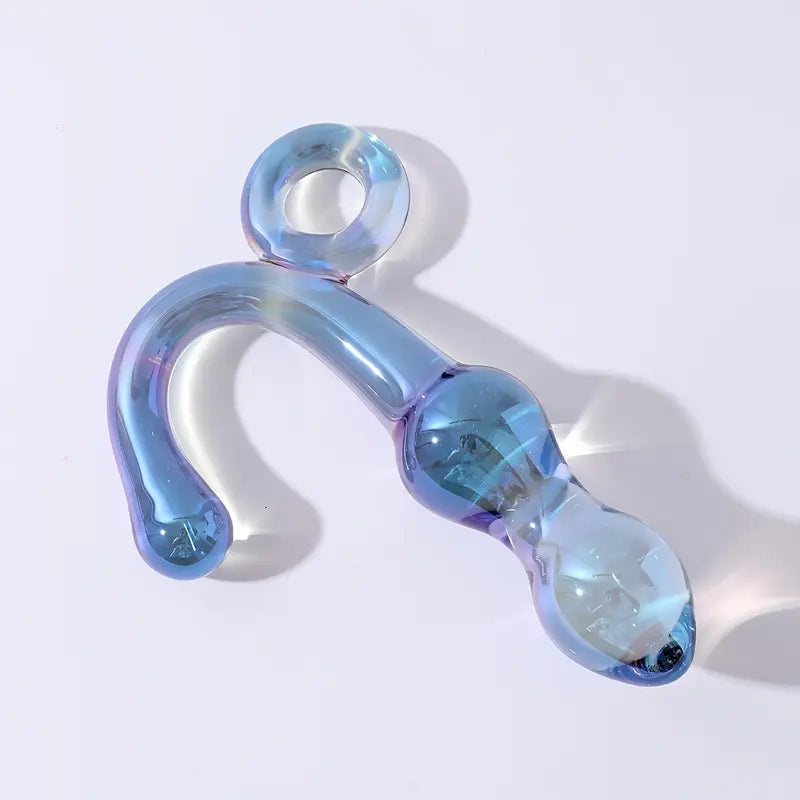 Anal Probe Manual Adult Pleasure Massager Transparent Glass Butt Plug