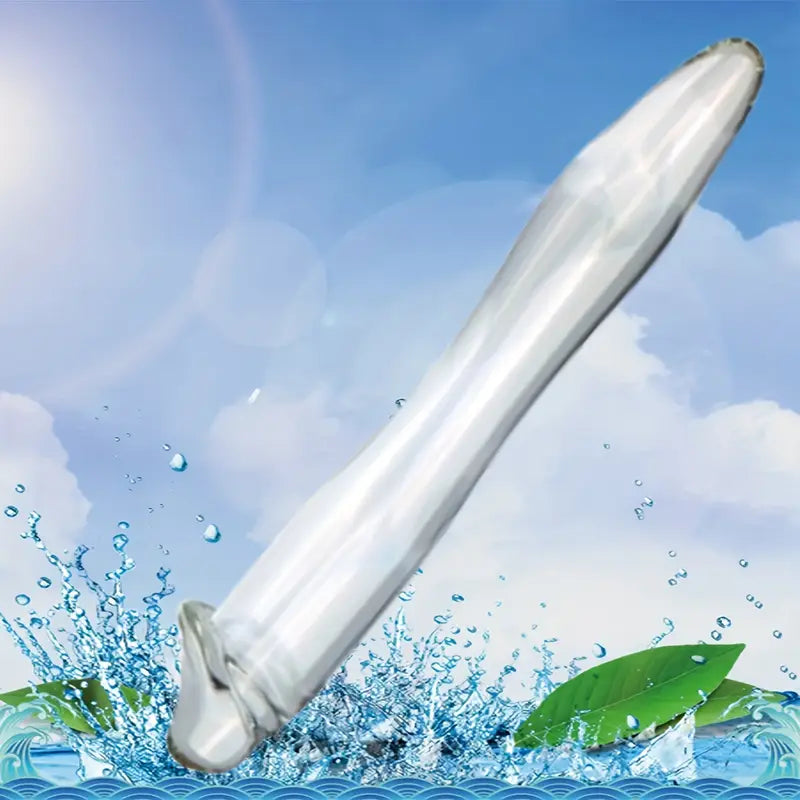 7.87in Double-Ended Anal Plug Dildo Crystal Glass Pleasure Wand Dildo