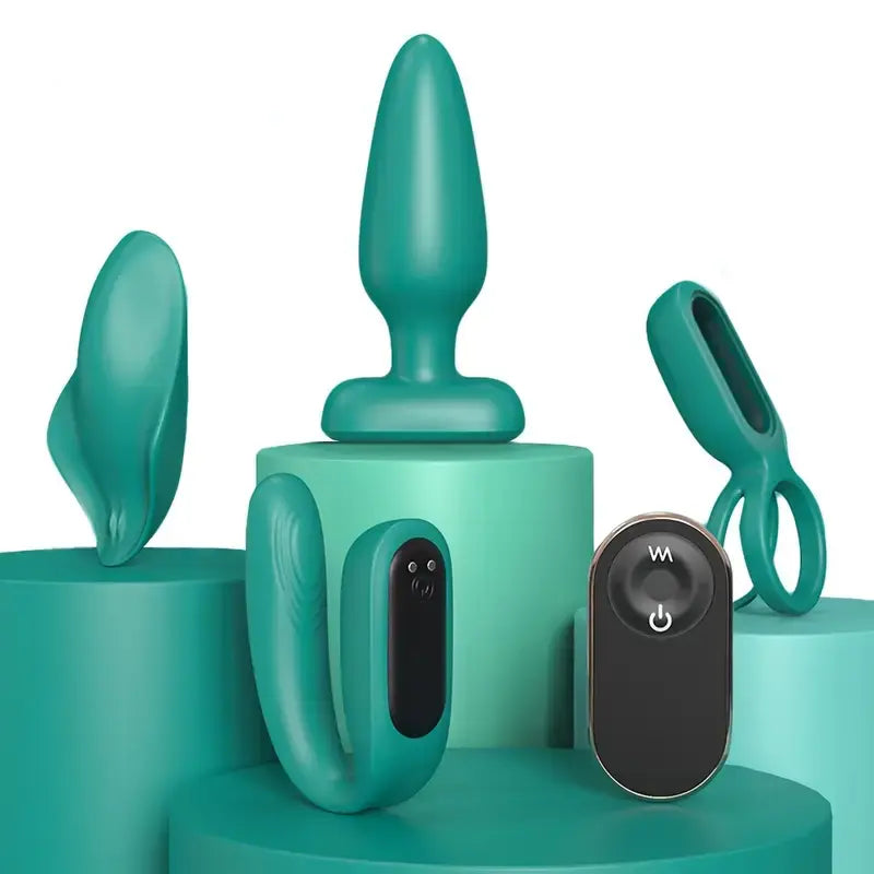 Couple-Vibrating Penis Ring Anal Plug Wearable Vibrator G Spot Vibrator